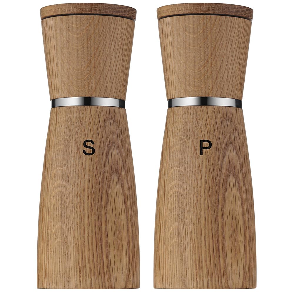 wmf-ceramill-nature-salz-und-pfefferm-hle-set-2-teilig-17-9-cm-eichenholz-mit-ke image 1