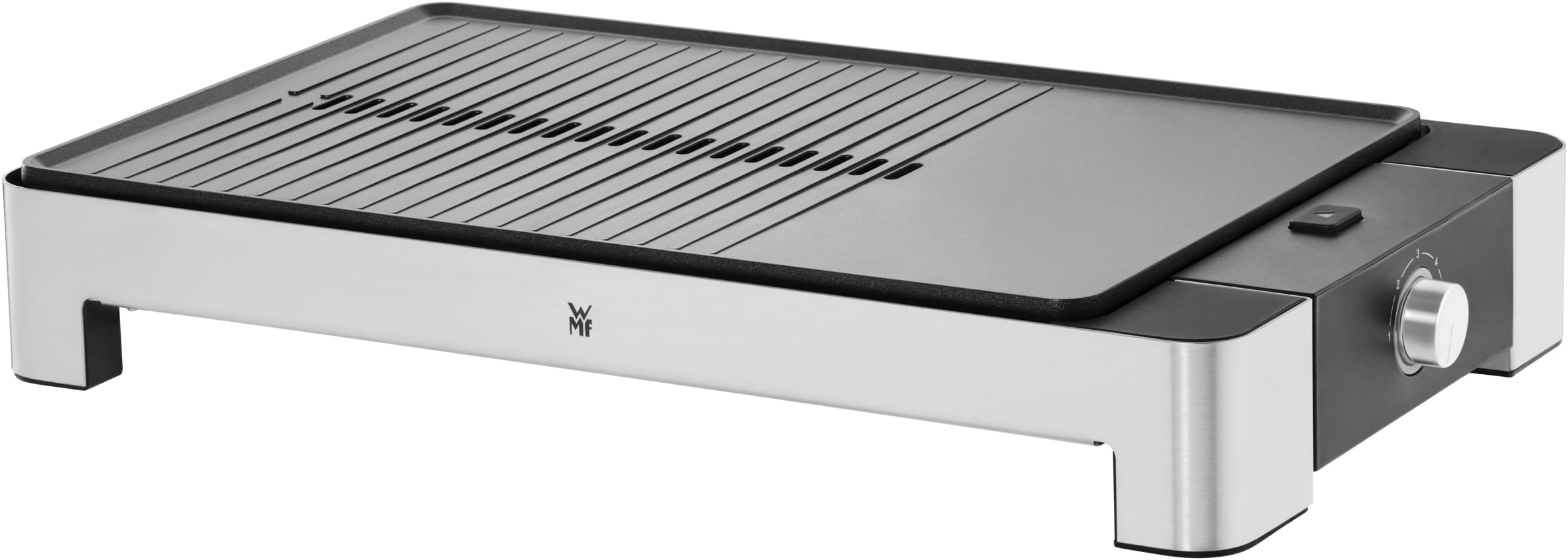 wmf-lono-tischgrill-flach-gerippt-elektrogrill-2300-w-mit-stufenloser-temperatur image 1