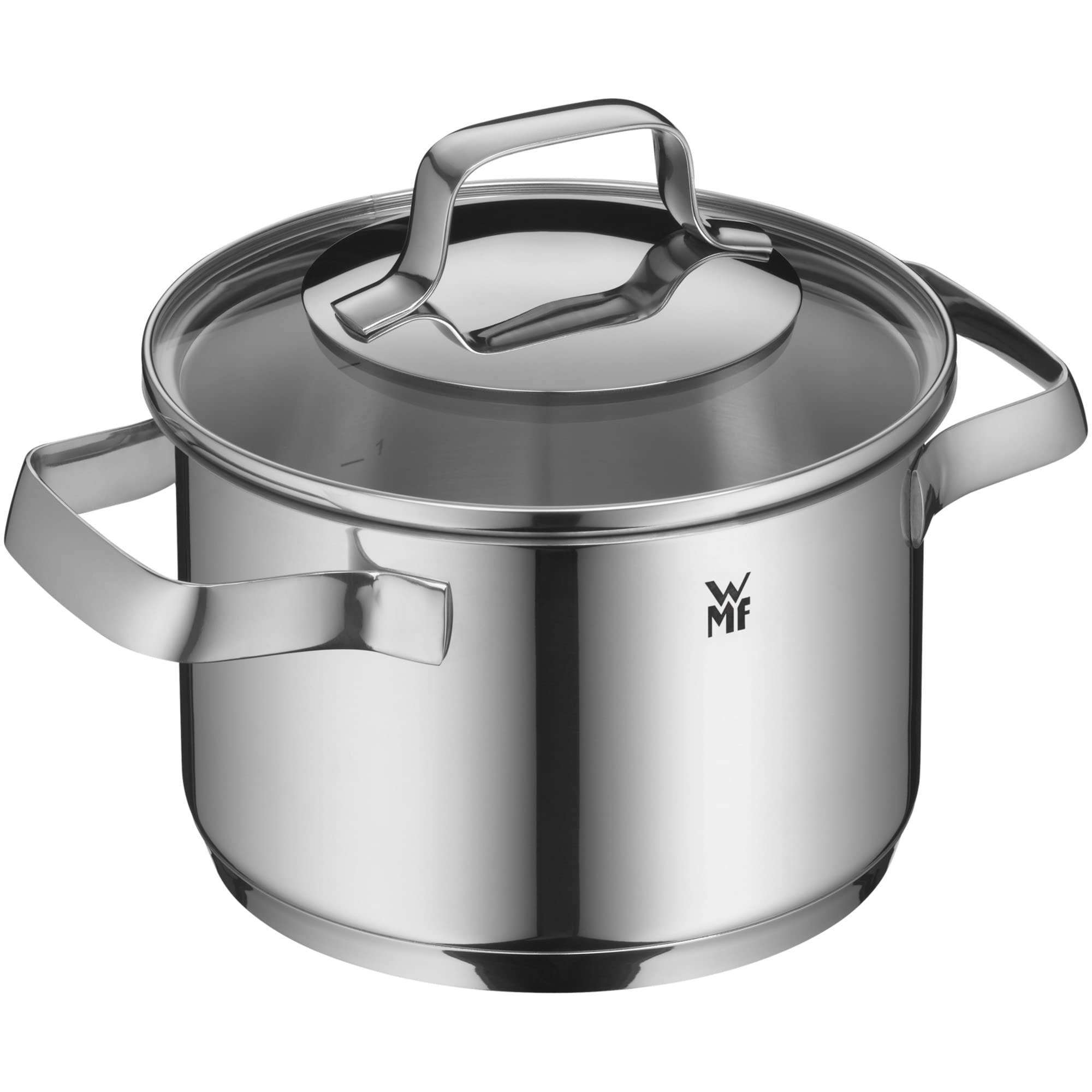 wmf-belmonte-kochtopf-16-cm-mit-glasdeckel-1-9-l-cromargan-edelstahl-poliert-unb image 1