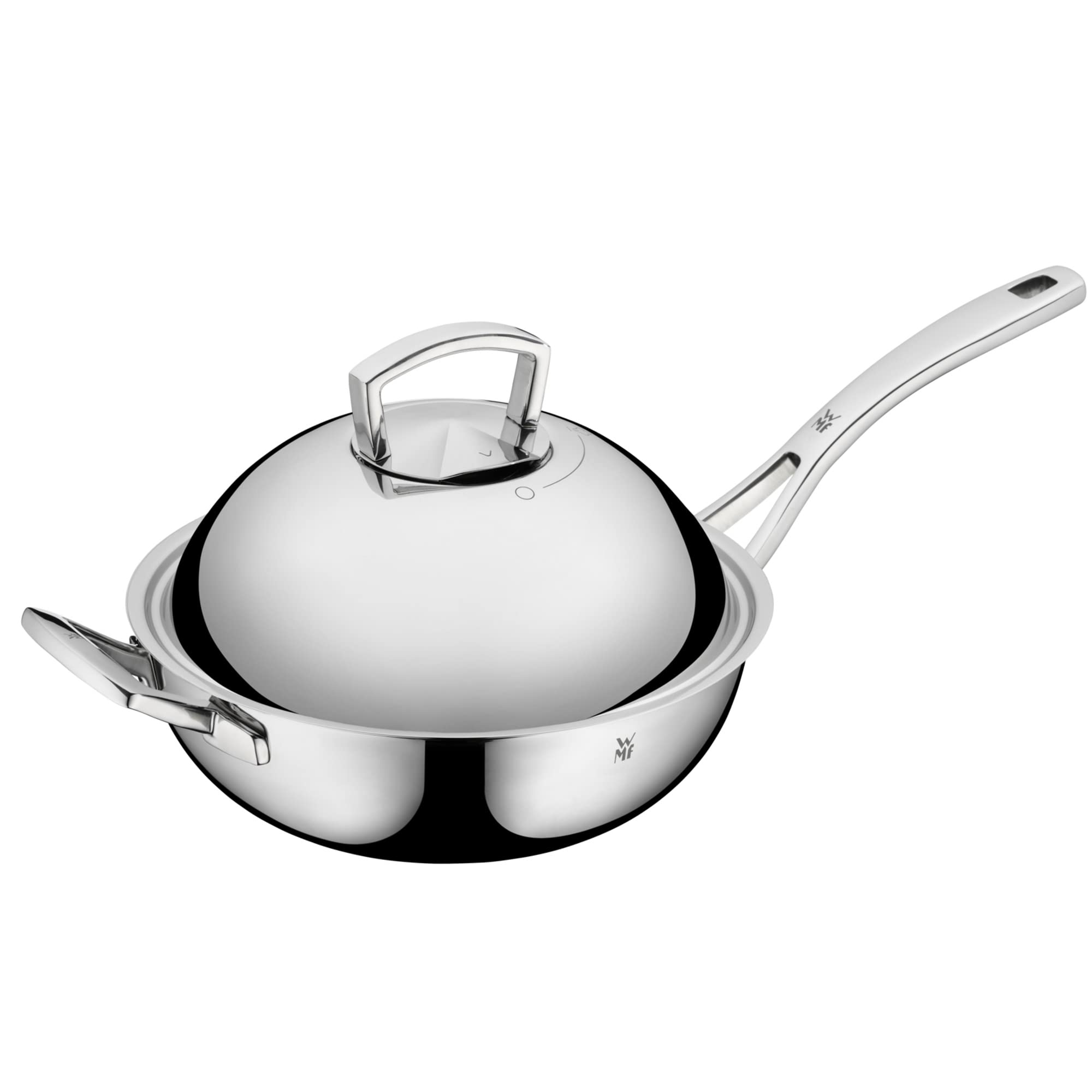 wmf-multiply-wokpfanne-induktion-28-cm-unbeschichtet-wok-mit-metalldeckel-und-wr image 1