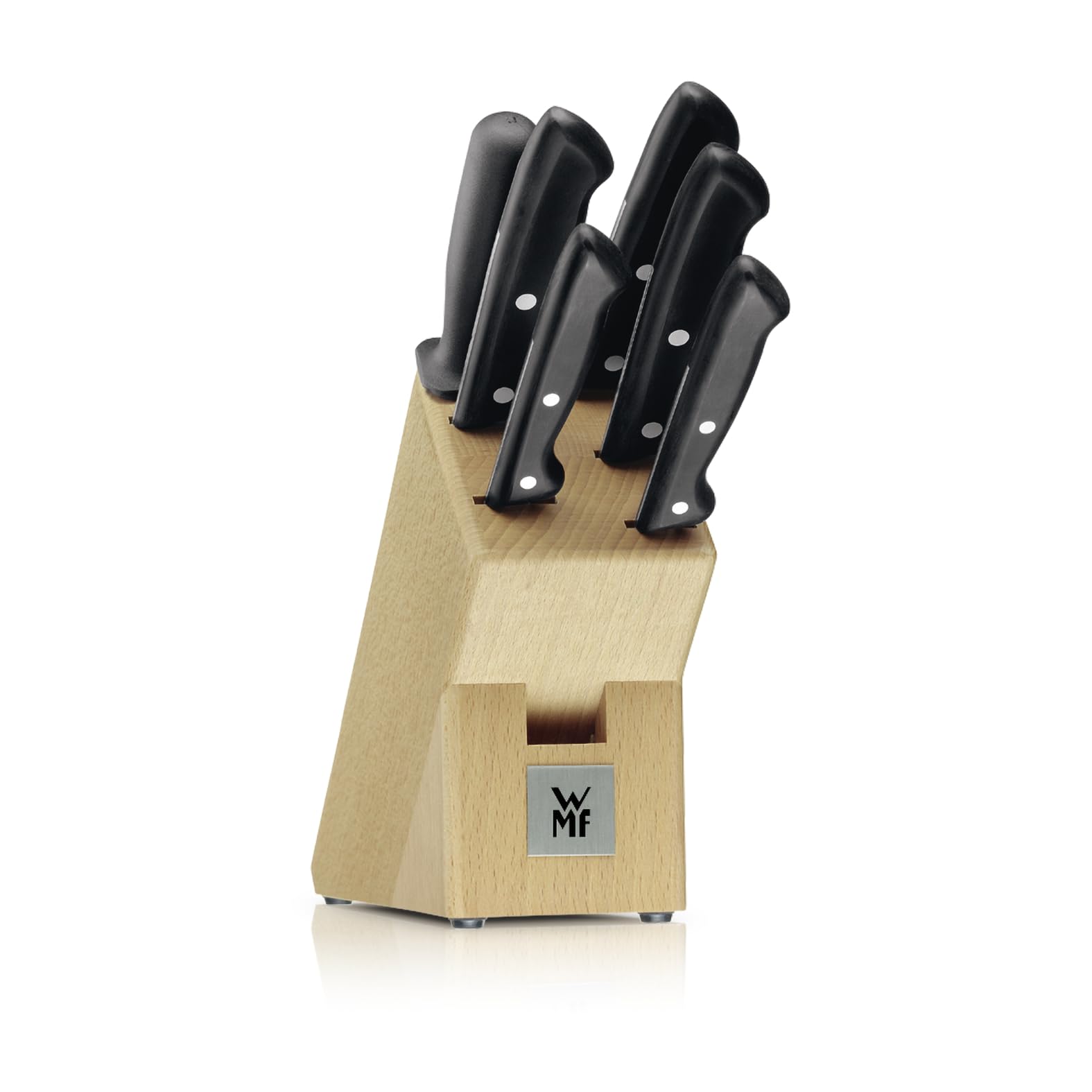 wmf-classic-line-messerblock-7-teilig-mit-messerset-5-messer-wetzstahl-buchenhol image 1