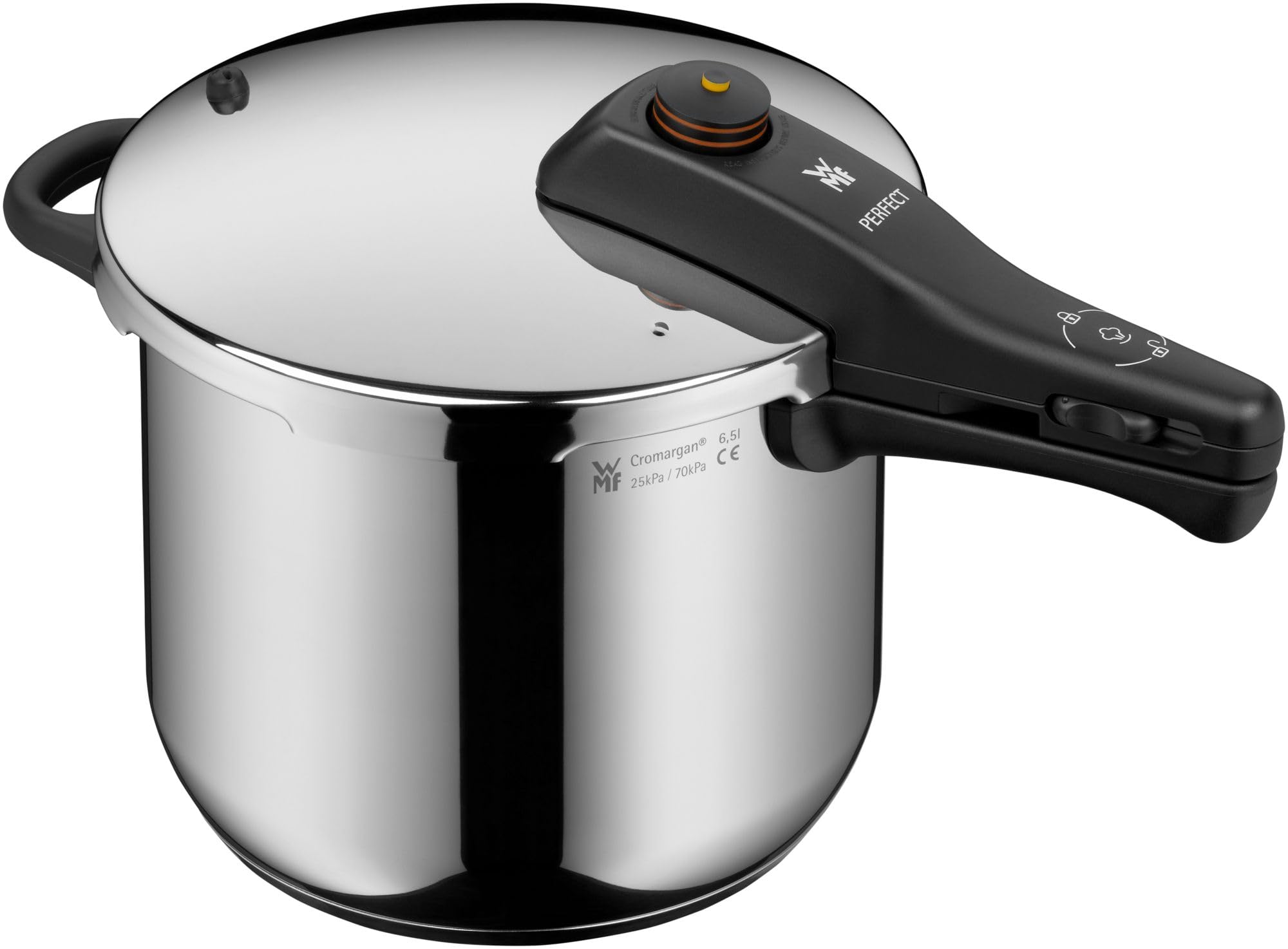 wmf-perfect-schnellkochtopf-induktion-6-5-l-mit-dampfgareinsatz-cromargan-edelst image 3
