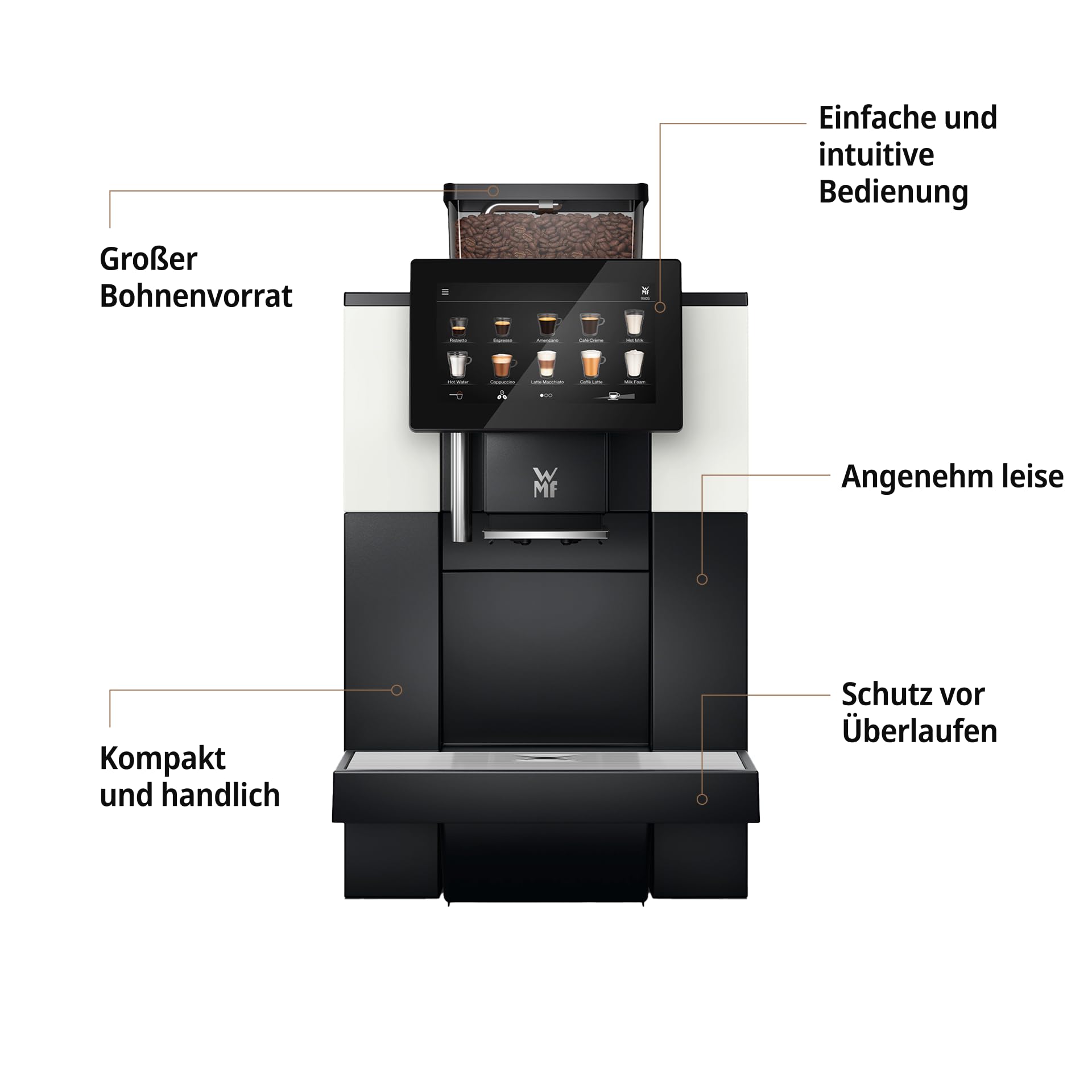 wmf-950-s-kaffeevollautomat-f-r-b-ro-gewerbe-inkl-starter-reinigungsset-wasserfi image 3