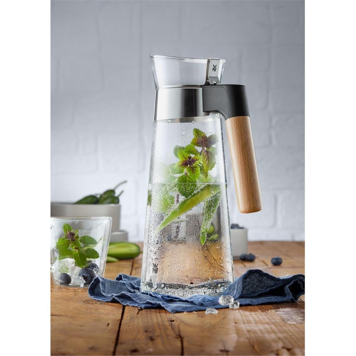 wmf-kineo-wasserkaraffe-1-liter-hitzebest-ndiges-glas-weite-ffnung-herausnehmbar image 6
