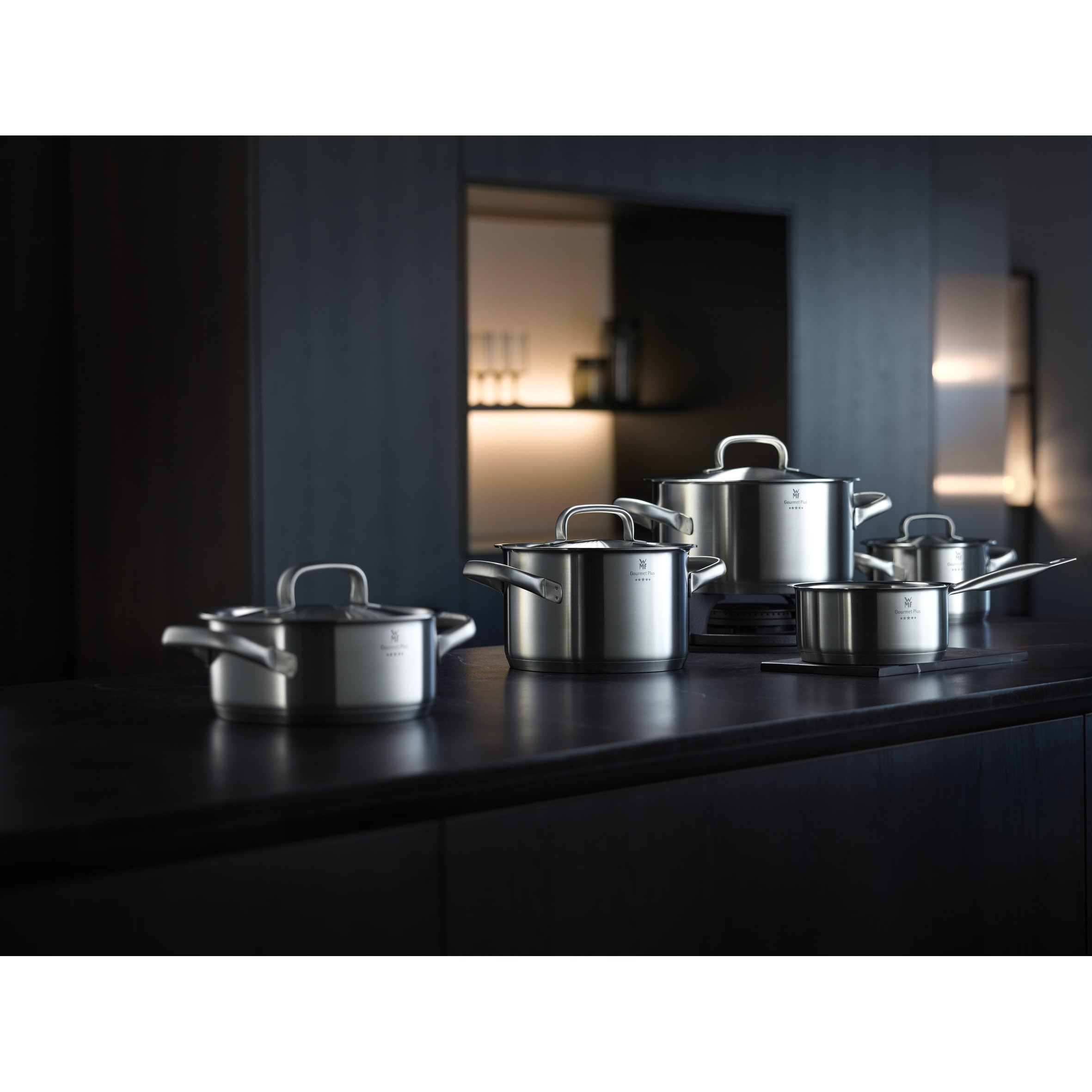 wmf-gourmet-plus-topfset-induktion-5-teilig-kochtopf-set-mit-metalldeckel-cromar image 2