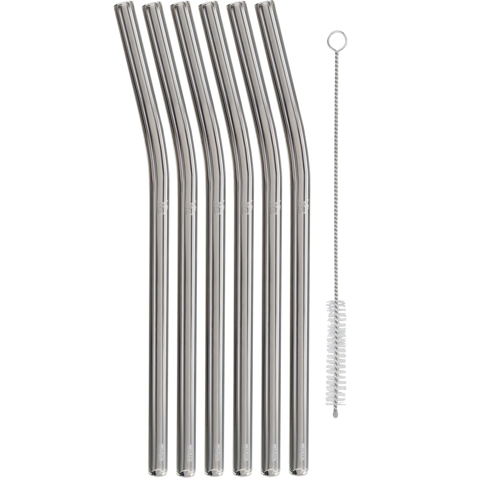 wmf-baric-glasstrohhalm-set-7-teilig-6-gebogene-wiederverwendbare-trinkhalme-23- image 1