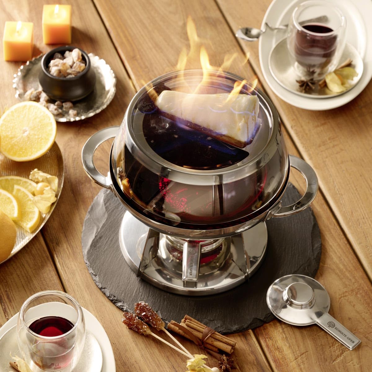 schulte-ufer-6973-20-feuerzangenbowle-rumba-20-cm-4-5-l-mit-g-teglas-bowletopf-e image 3