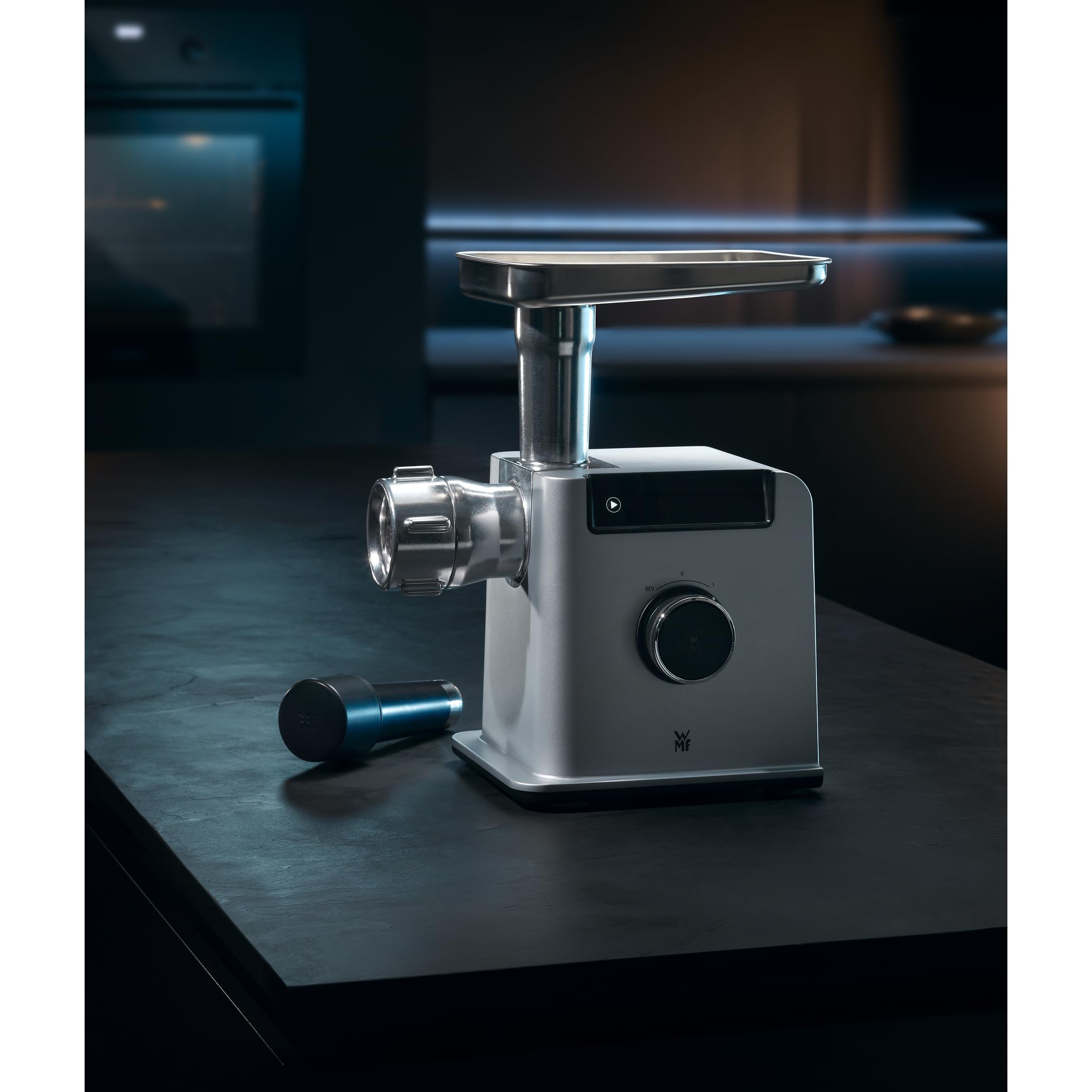 wmf-profi-plus-fleischwolf-elektrisch-350-w-wurstf-llmaschine-mit-r-cklauf-3-loc image 2