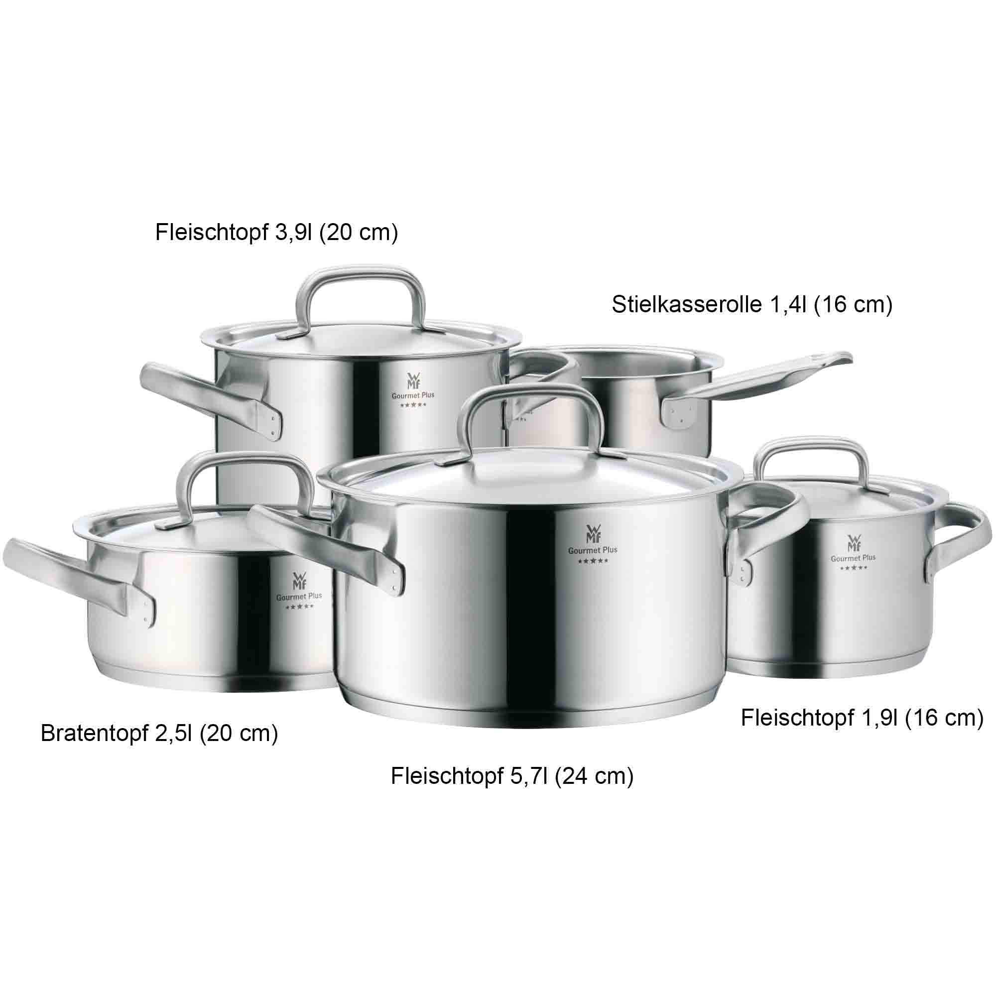 wmf-gourmet-plus-topfset-induktion-5-teilig-kochtopf-set-mit-metalldeckel-cromar image 4