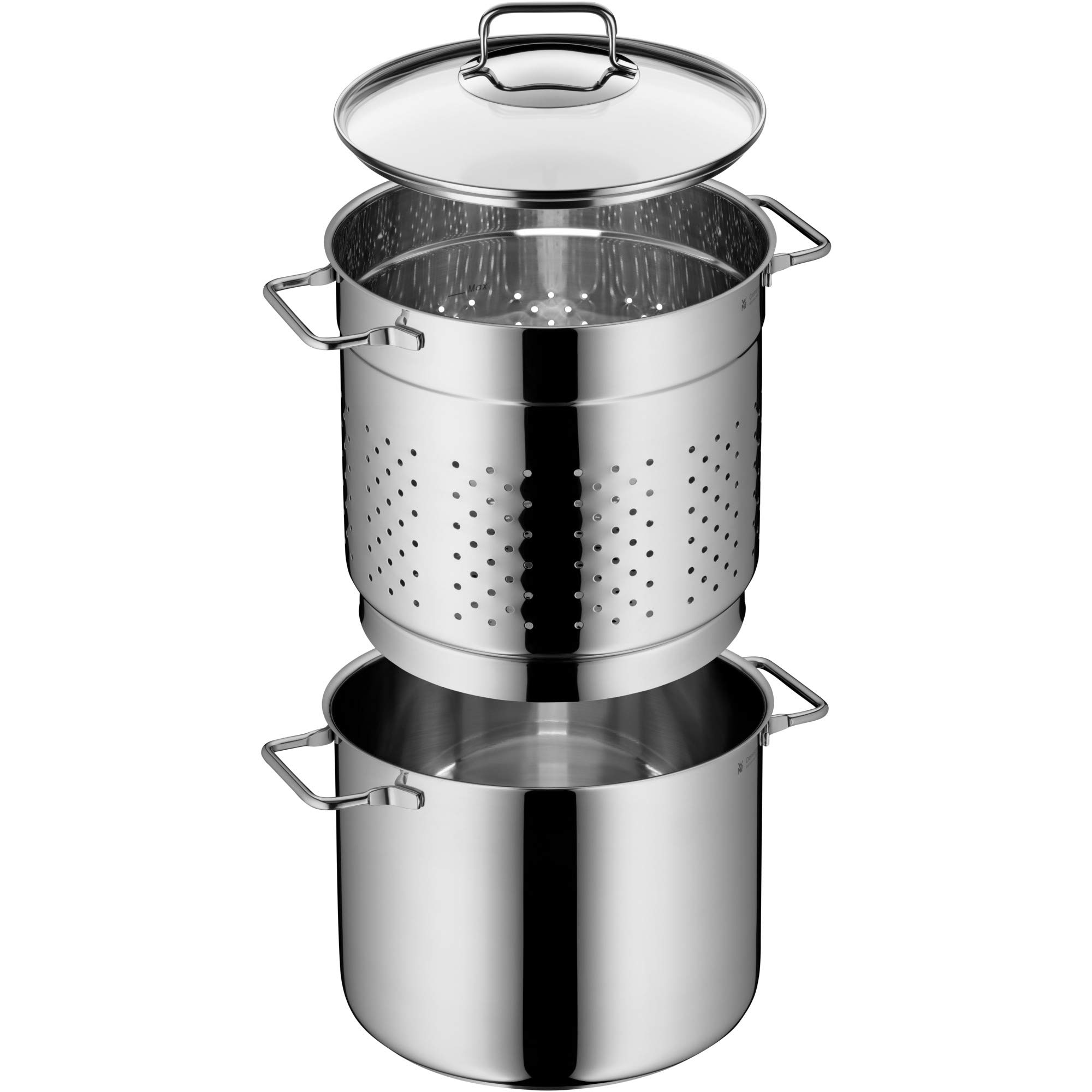 wmf-nudeltopf-mit-sieb-24-cm-induktion-7-l-spaghettitopf-mit-siebeinsatz-und-gla image 2
