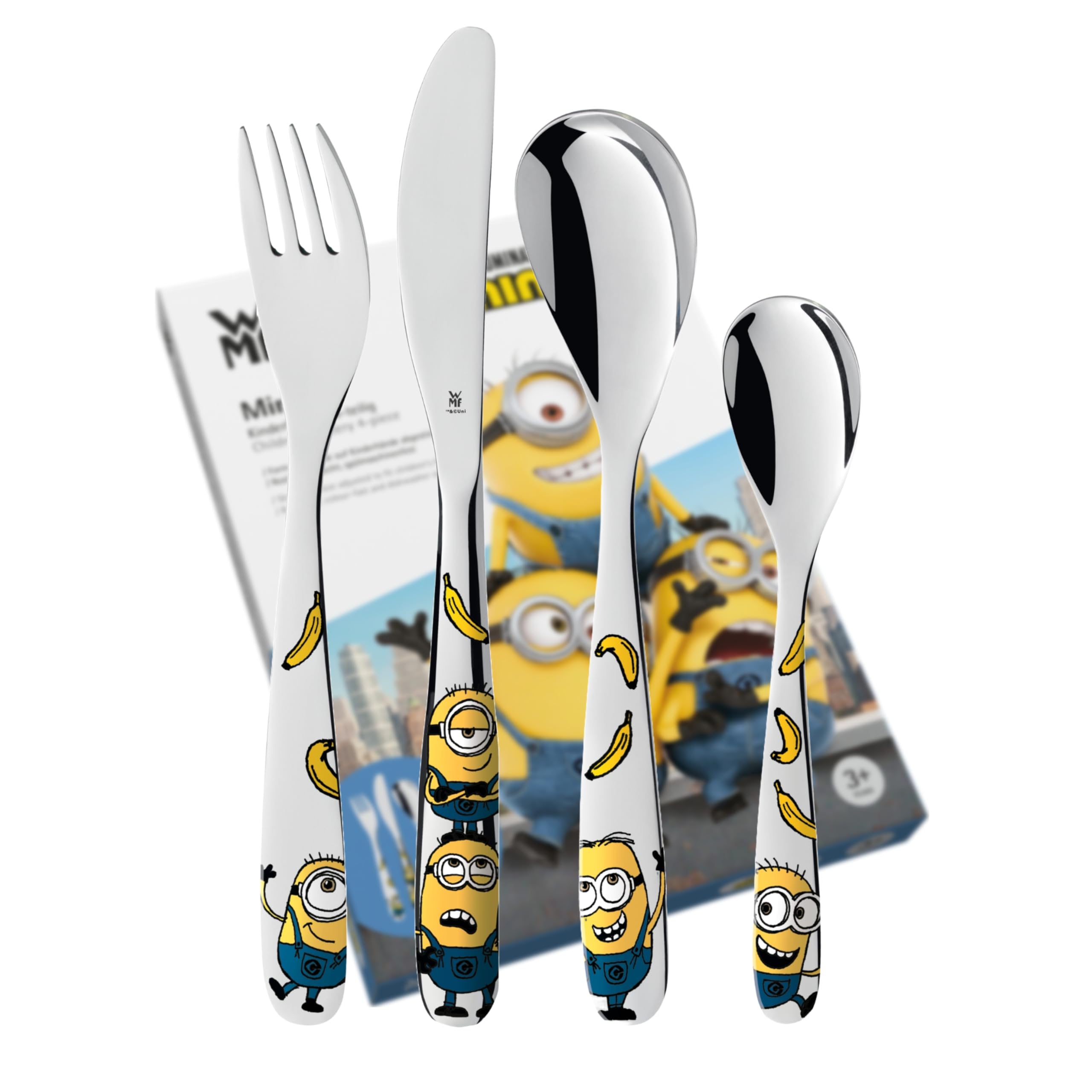 wmf-minions-kinderbesteck-4-teilig-mit-namensgravur-cromargan-edelstahl-18-10-f- image 1