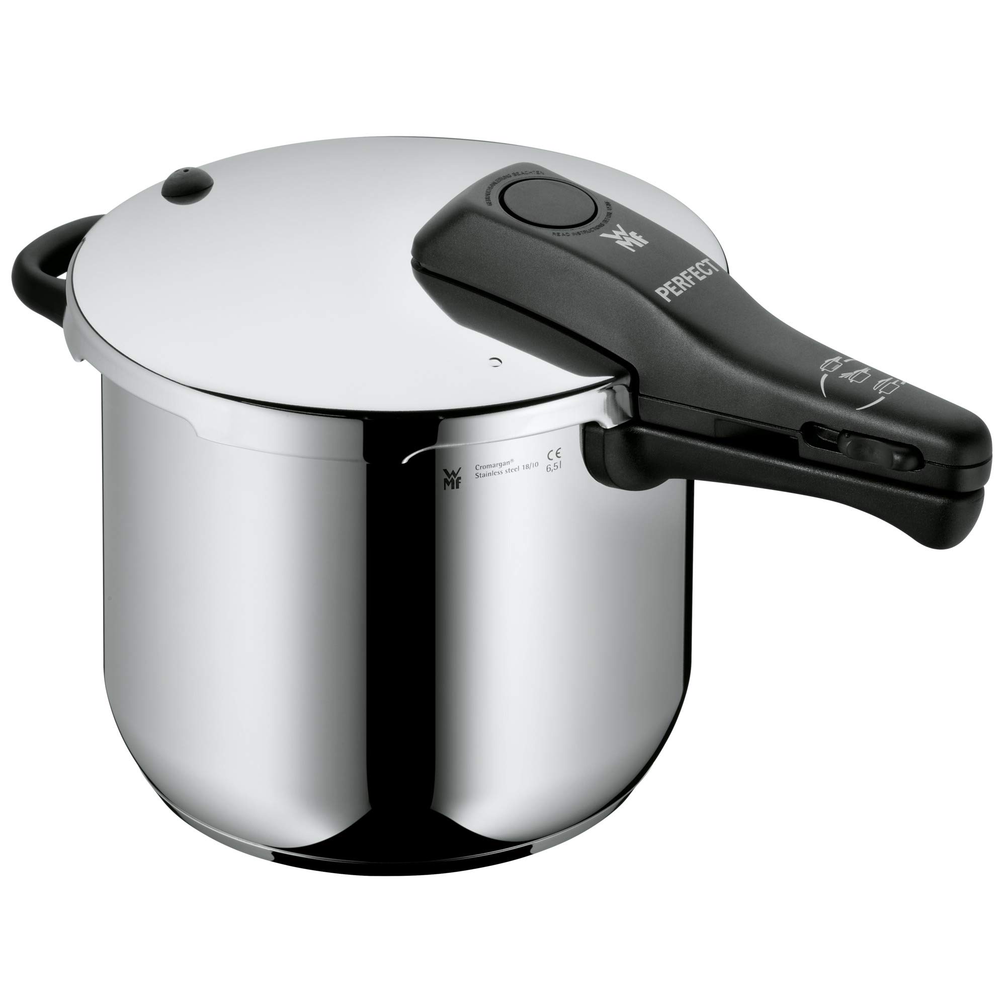 wmf-perfect-schnellkochtopf-6-5-l-dampfkochtopf-induktion-cromargan-edelstahl-po image 1