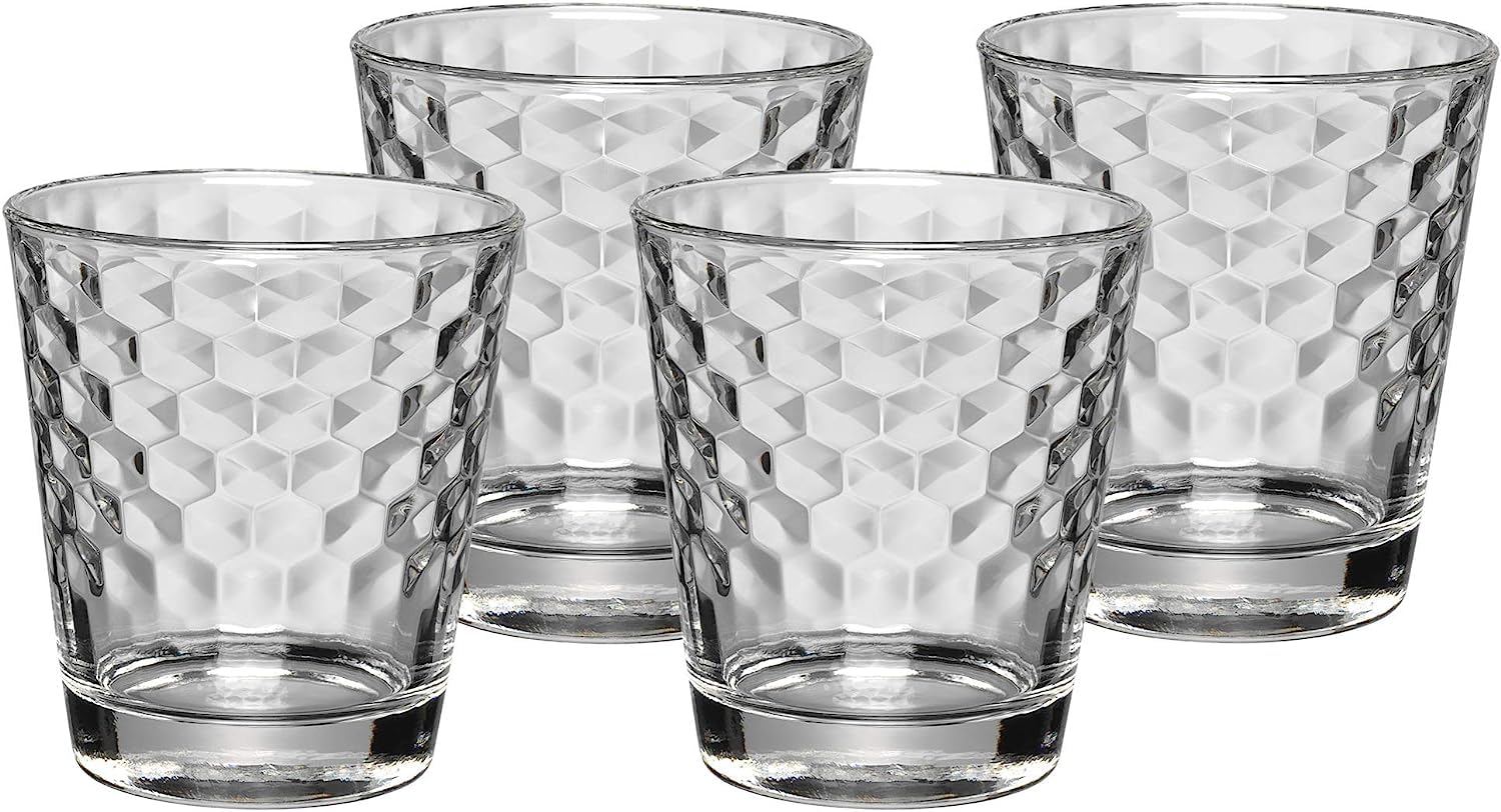 wmf-coffeetime-wassergl-ser-set-4-teilig-tumbler-265-ml-mit-wabenmuster-hitzebes image 1