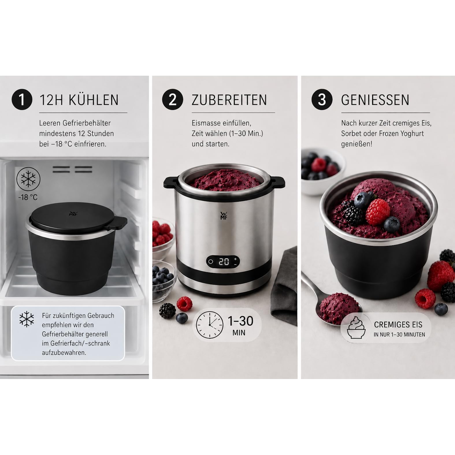 wmf-k-chenminis-3in1-eismaschine-mit-300-ml-gefrierbeh-lter-f-r-frozen-joghurt-s image 5