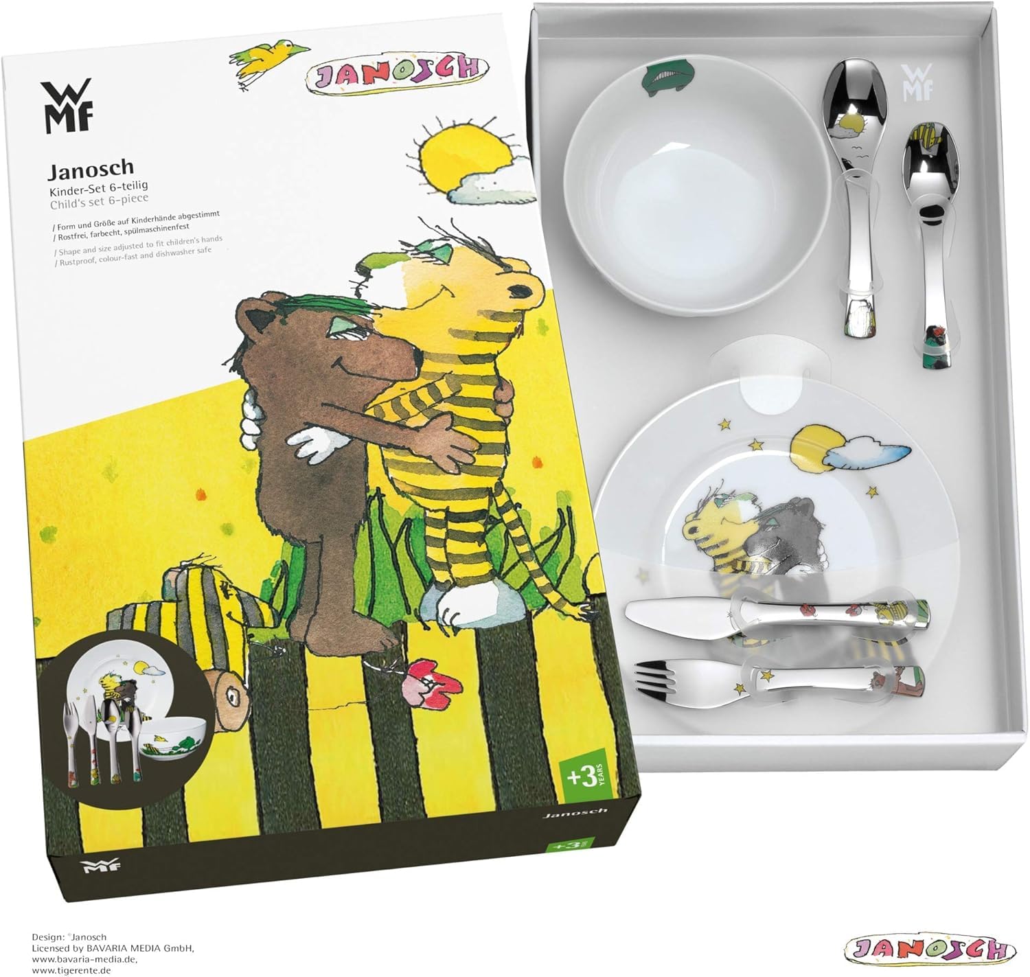 wmf-janosch-kindergeschirr-set-6-teilig-mit-gravur-porzellan-teller-m-sli-schale image 2