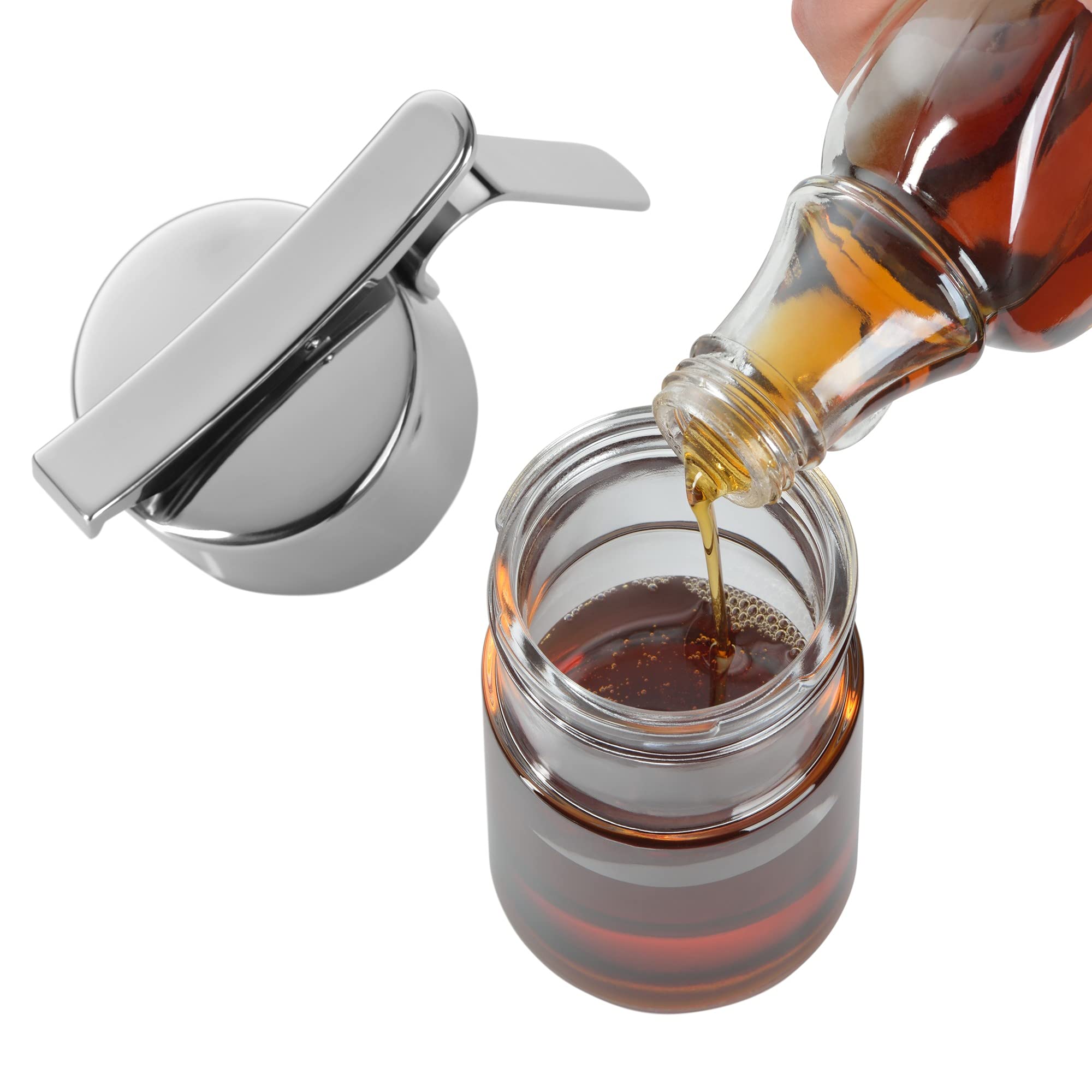 wmf-barista-sirup-honigspender-glas-240-ml-mit-dosierhebel-honigdosierer-cromarg image 3