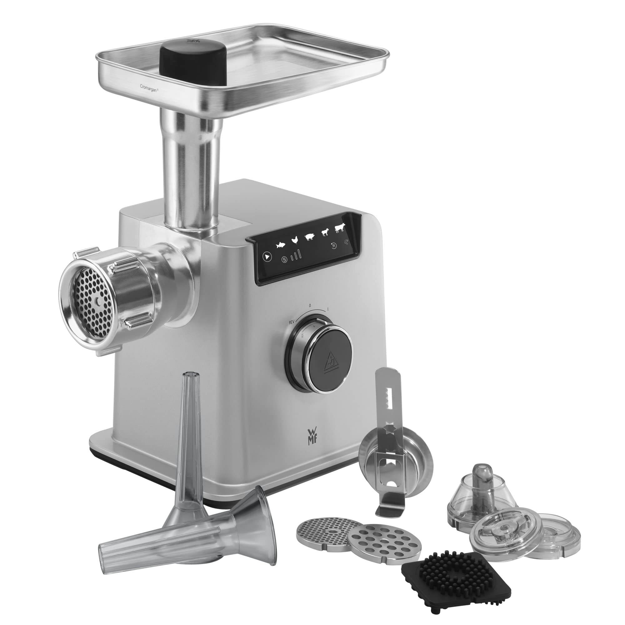 wmf-profi-plus-fleischwolf-elektrisch-350-w-wurstf-llmaschine-mit-r-cklauf-3-loc image 7
