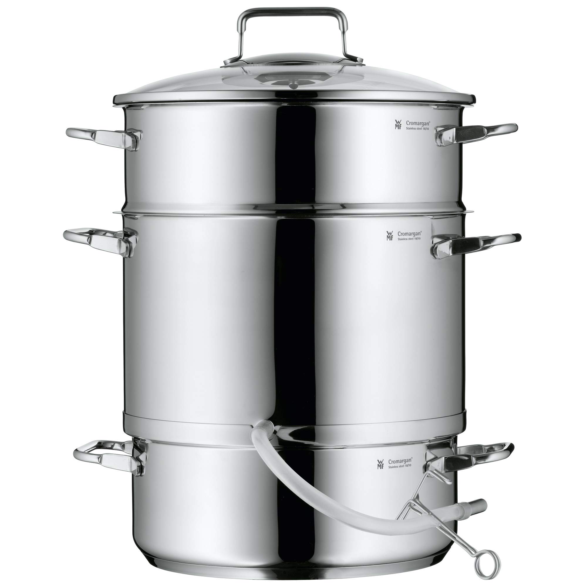 wmf-dampfentsafter-induktion-7-l-fruchtentsafter-mit-glasdeckel-25-cm-cromargan- image 1