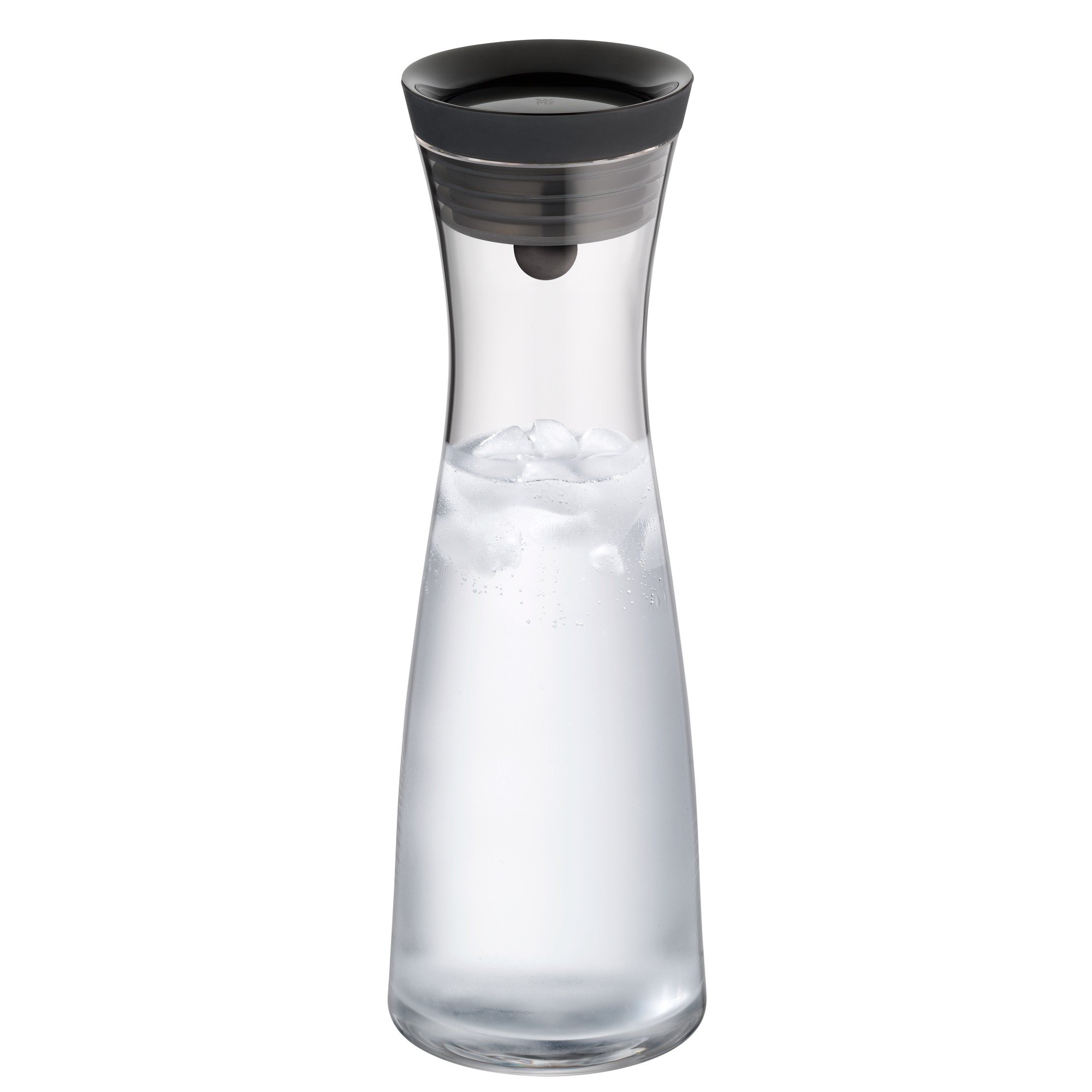 wmf-basic-wasserkaraffe-1-0-l-glas-mit-closeup-verschluss-und-silikondeckel-schw image 1