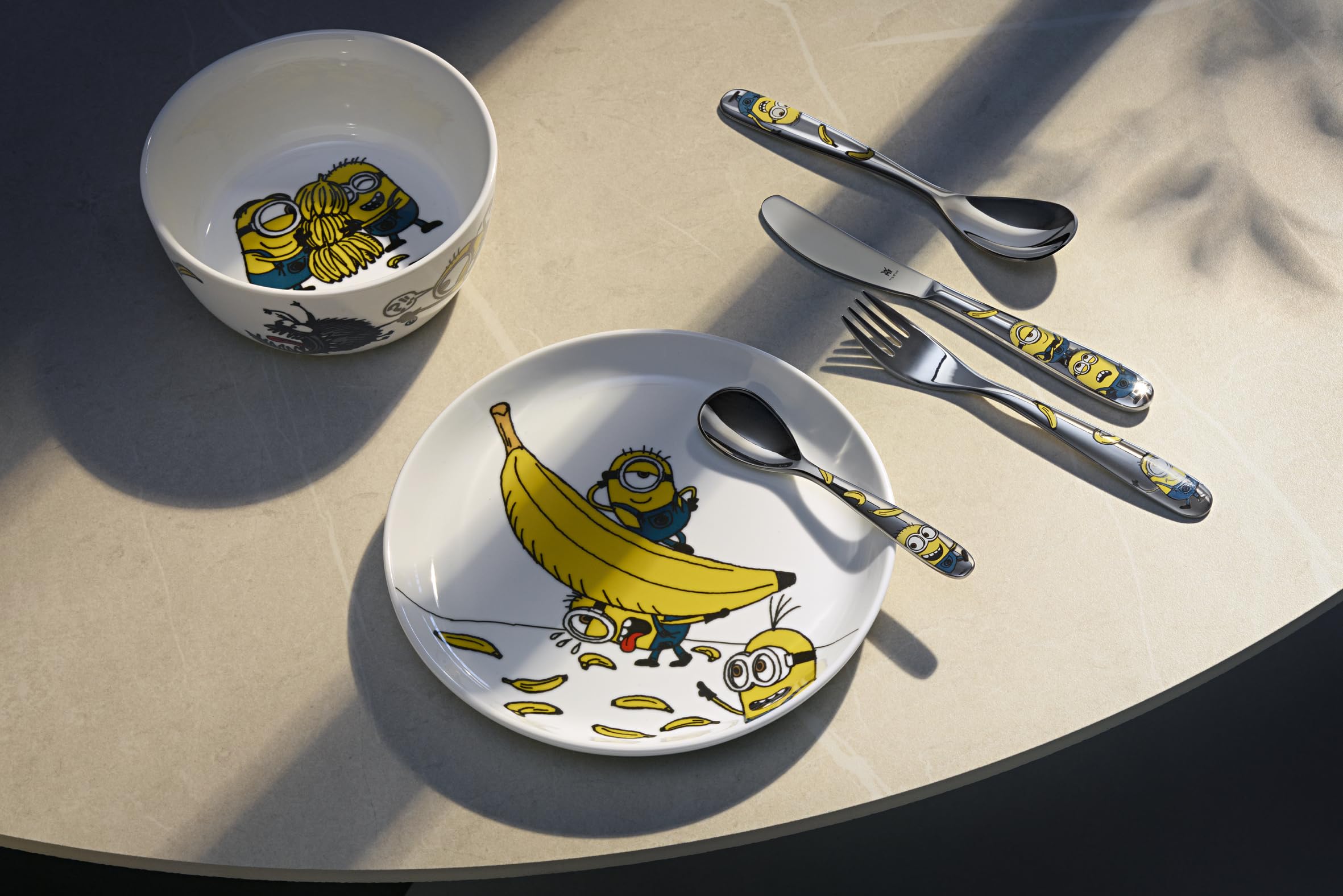 wmf-minions-kinder-geschirrset-6-teilig-kinderbesteck-aus-cromargan-edelstahl-po image 2