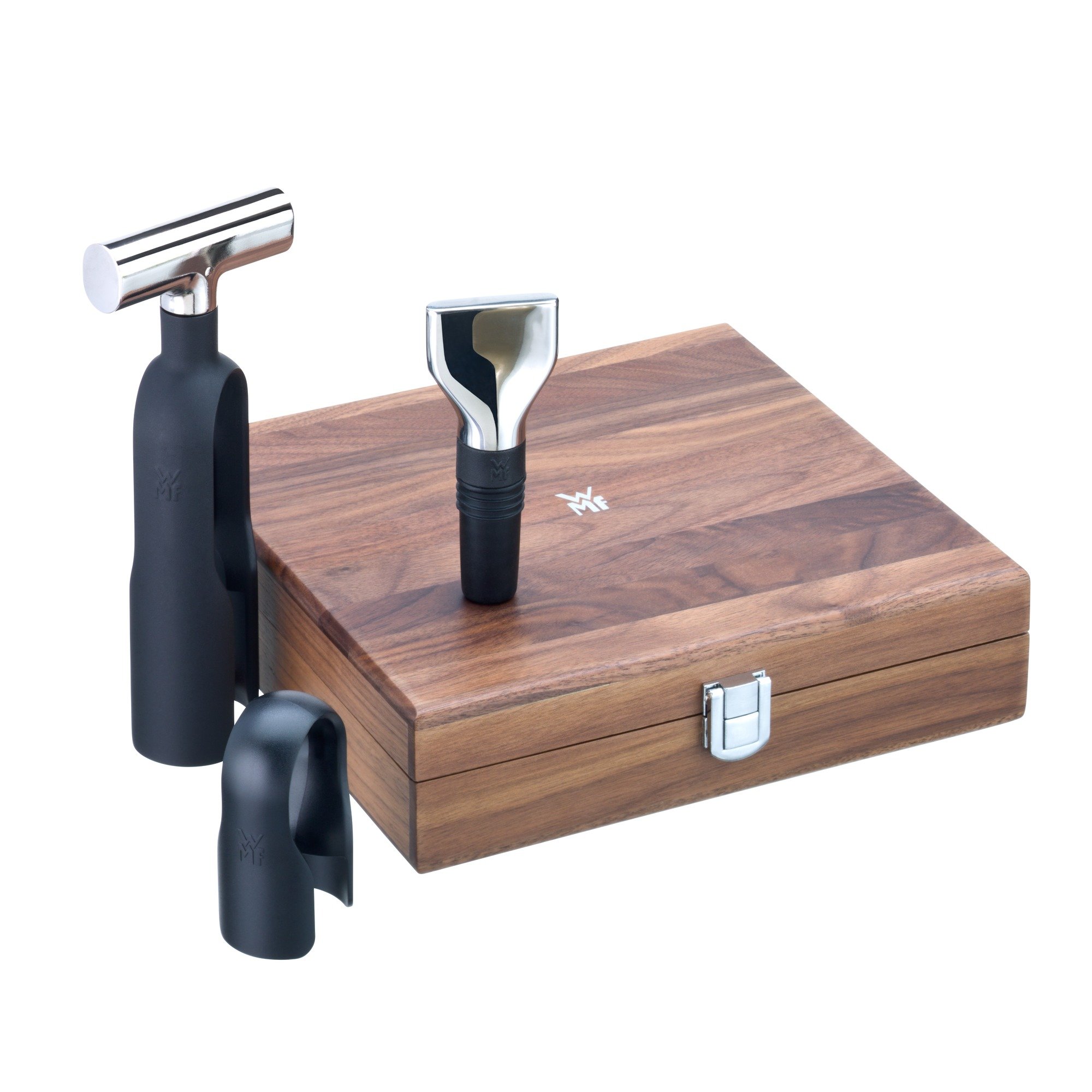 wmf-baric-wein-sommelier-set-3-teilig-korkenzieher-mit-folienschneider-und-flasc image 1
